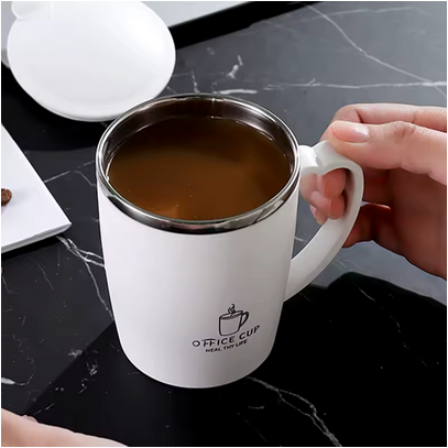 Tasse isotherme Double Paroi Inox avec café