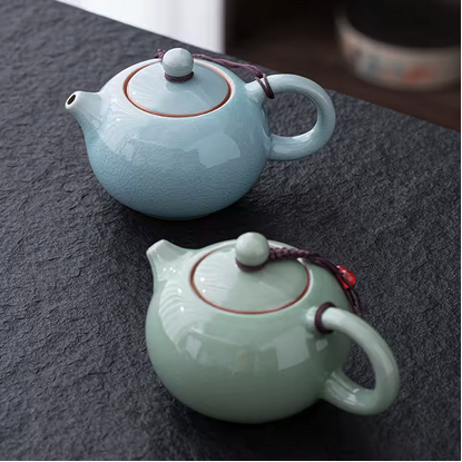 Théière céramique Authentique Émaillée en deux couleurs