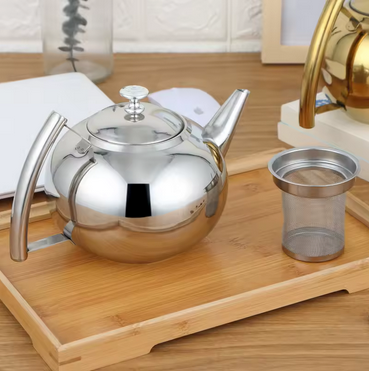 Theiere Élégance Pure sur plateau avec infuseur