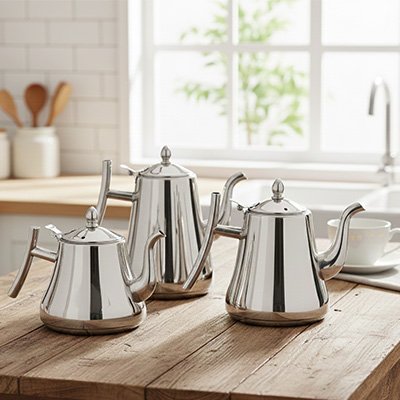 Théière ÉléganceArgent en trois format