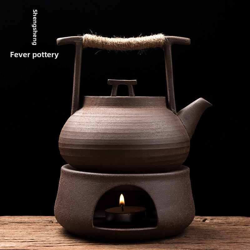 Théière en céramique Artisanal Japonaise sur réchaud