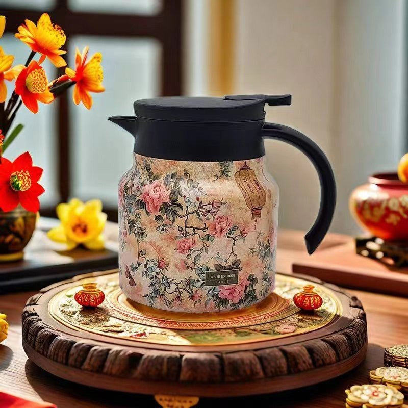 Theiere inox  Prestige Thermos sur plateau chinois