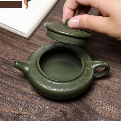 Theiere japonaise Kung Fu Teapot main leve couvert