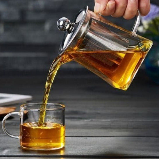 Theiere verre Borosilicate verse thé dans tasse