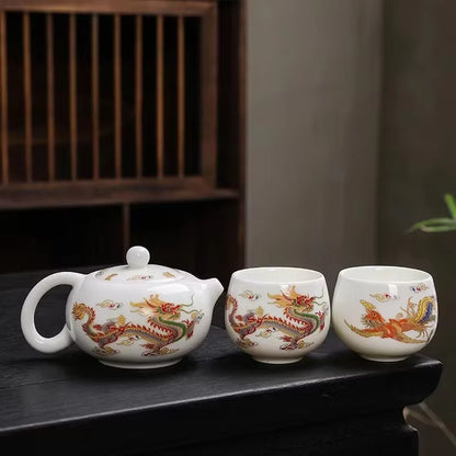 Théières chinoises Zisha Xishi variante blanche