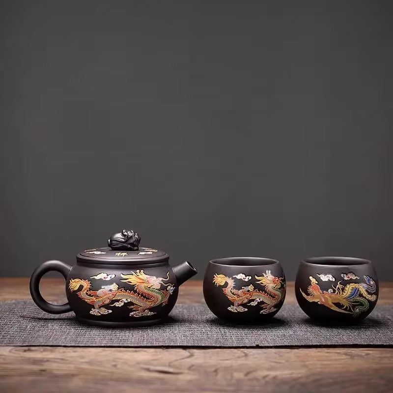 Théières chinoises Zisha Xishi variante brune