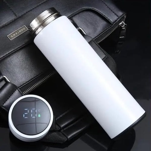 Thermos cafe portable ThermoSmart blanc couché dur sac à main