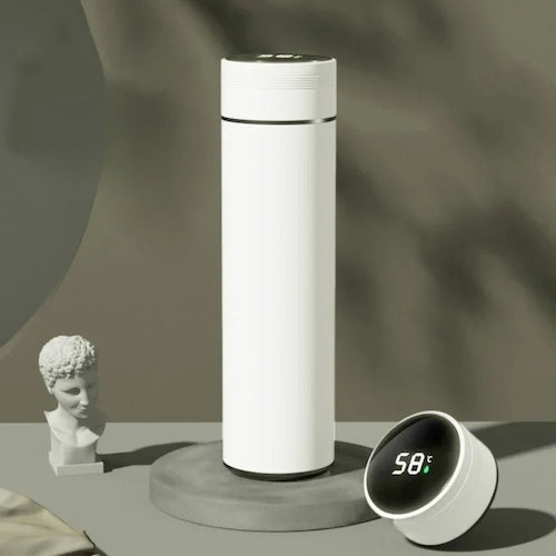 Thermos cafe portable ThermoSmart variante blanche