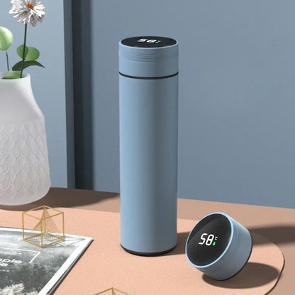 Thermos cafe portable ThermoSmart variante bleue