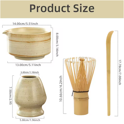 Ustensiles matcha Tradition variante blanche