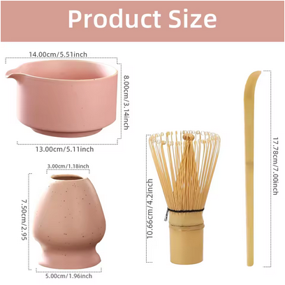 Ustensiles matcha Tradition variante rose