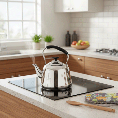 Video-théière en inox